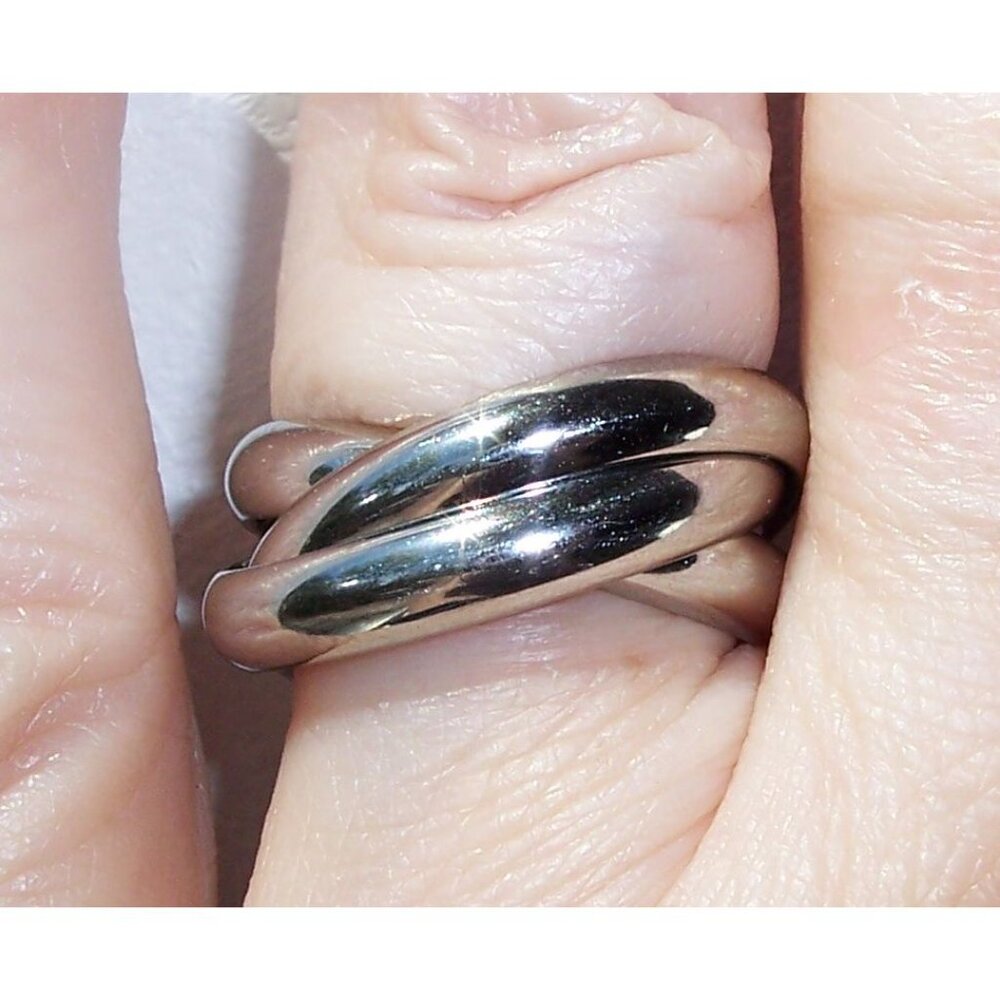 Russian Intertwined Wedding Rings Stainless Steel High Polished - Picture 5 of 14